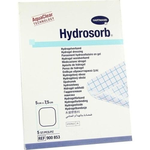 HYDROSORB 5X7.5CM WUNDVERB, 5 ST