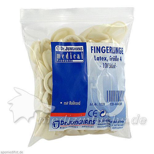 FINGERLINGE LATEX GR 4, 100 ST