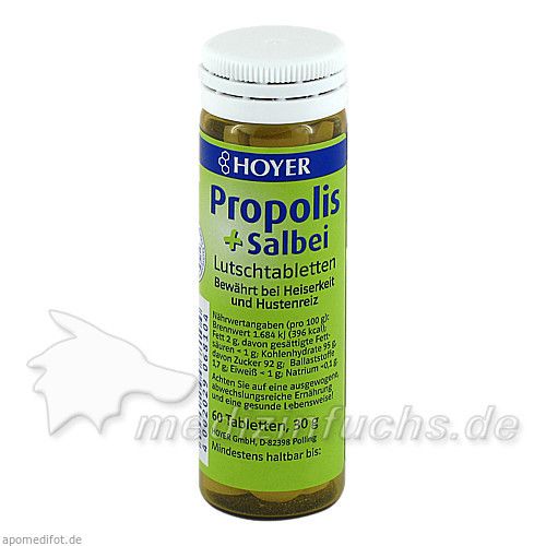 HOYER Propolis & Salbei Lutschtabletten, 60 ST