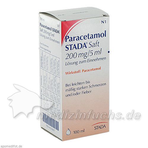 Paracetamol STADA Saft 200mg/5ml Lösung z Einnehm, 100 ML