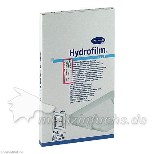 Hydrofilm Plus Transparentverband 10x20cm, 5 ST