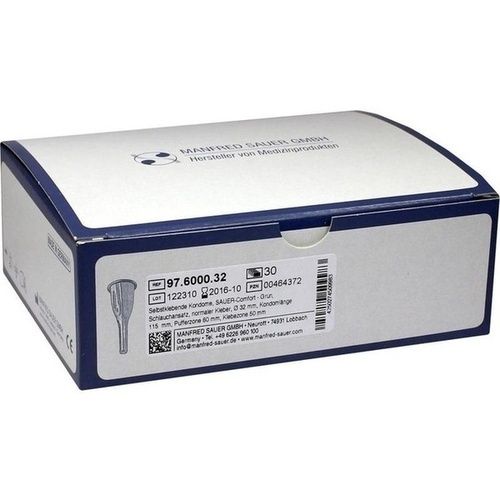 Sauer Comfort Selbstkleb.Urinalkondom 115mm D-32mm, 30 ST