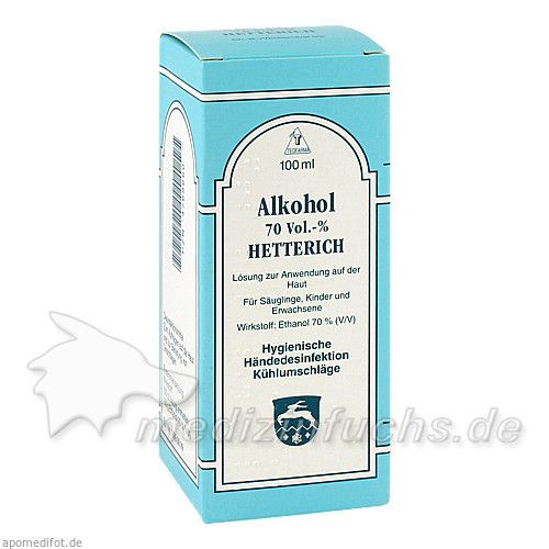 ALKOHOL 70 VOL % HETTERICH, 100 ML