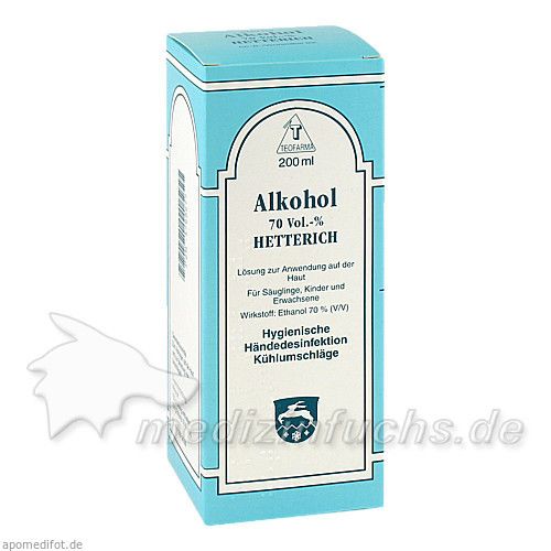 ALKOHOL 70 VOL % HETTERICH, 200 ML