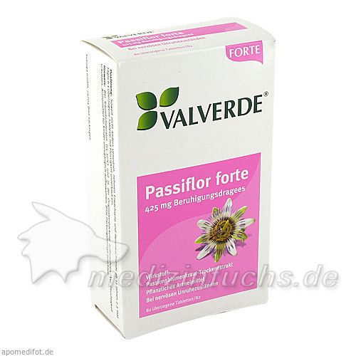 VALVERDE Passiflor forte 425 mg Beruhigungsdragees, 80 ST