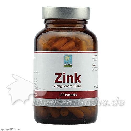 ZINK 15 mg Gluconat Kapseln, 120 ST