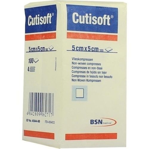 CUTISOFT VLIESKOMPRESSEN UNSTERIL 5X5CM, 100 ST