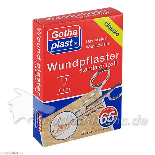 GOTHAPLAST WUNDPFLASTER STANDARD 1MX6CM GESCHNITTE, 1 ST