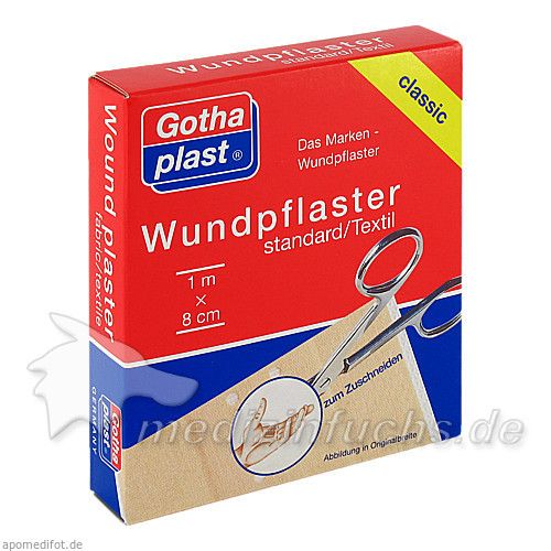 GOTHAPLAST WUNDPFLASTER STANDARD 1MX8CM GESCHNITTE, 1 ST