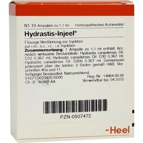 HYDRASTIS INJ, 10 ST