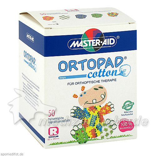 Ortopad Cotton boys regular Okklusionspflaster, 50 ST