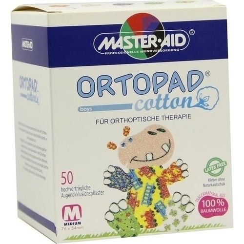 Ortopad Cotton boys medium Okklusionspflaster, 50 ST