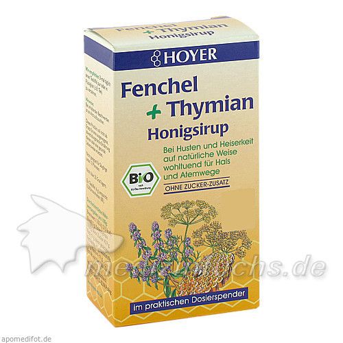 HOYER Fenchel + Thymian-Honigsirup, 250 G