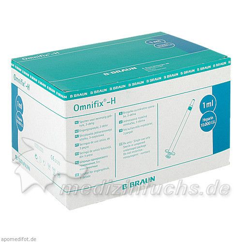 OMNIFIX Heparin 10.000IE Solo Latexfrei, 100X1 ML