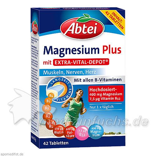 Abtei Magnesium Plus mit Extra Vital Depot, 42 ST