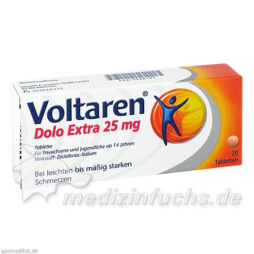 VOLTAREN Dolo Extra 25 mg überzogene Tabletten, 20 ST