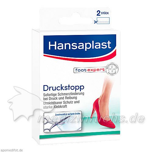 Hansaplast Druckstopp Transparentes Schutzpolster, 2 ST