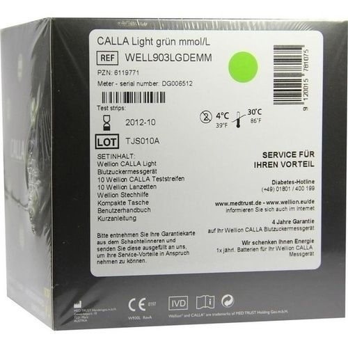 WELLION CALLA light Blutzuckermg.Set mmol/l gr., 1 ST