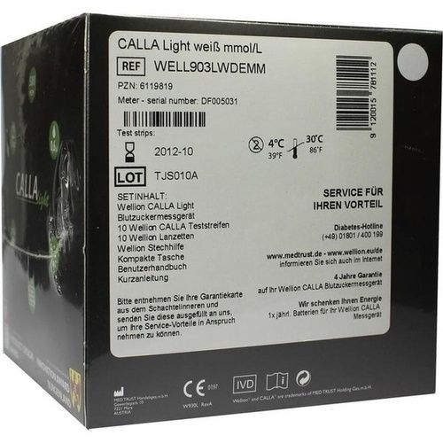 WELLION CALLA light Blutzuckermg.Set mmol/l wei., 1 ST