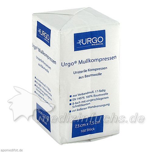 URGO MULLKOMPR 7.5X7.5CM, 100 ST