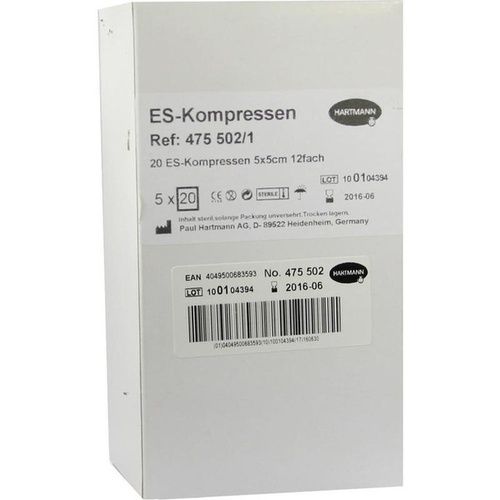 ES-Kompressen steril 5x5cm Großpackung, 5X20 ST