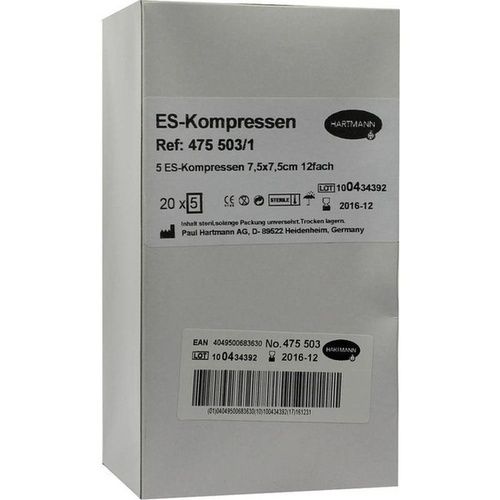 ES-Kompressen steril 7.5x7.5cm Großpackung, 20X5 ST