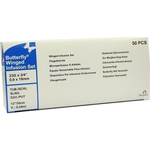 Infusionszubehör Butterfly 23G blau, 50 ST