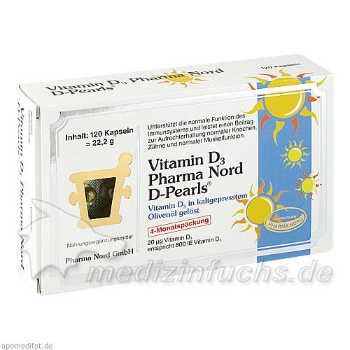 VITAMIN D3 Pharma Nord 20 \m63g Kapseln, 120 ST