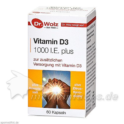 VITAMIN D3 1.000 I.E. plus Dr.Wolz Kapseln, 60 ST