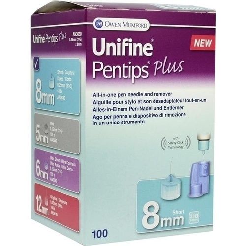 Unifine Pentips Plus 8mm 31G, 100 ST