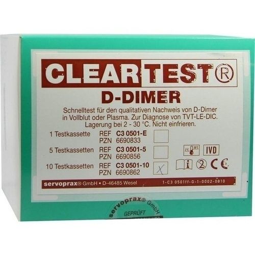 D Dimer Cleartest Vollblut TVT LE DIC, 10 ST