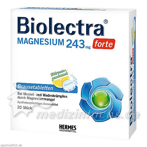 Biolectra Magnesium 243 forte Zitrone, 20 ST