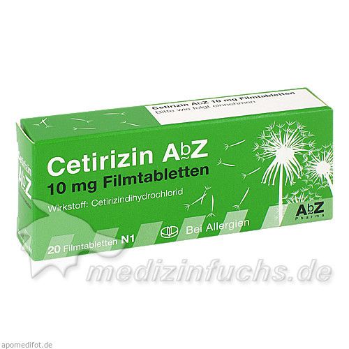 Cetirizin AbZ 10mg Filmtabletten, 20 ST