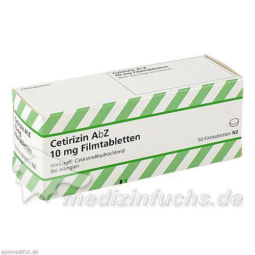 Cetirizin AbZ 10mg Filmtabletten, 50 ST