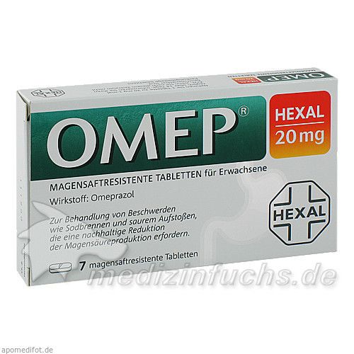 Omep HEXAL 20mg magensaftresistente Tabletten, 7 ST