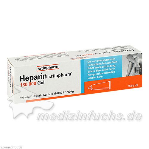 Heparin Ratiopharm 180000 Gel, 150 G