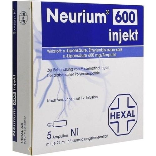 NEURIUM 600 INJEKT, 5 ST