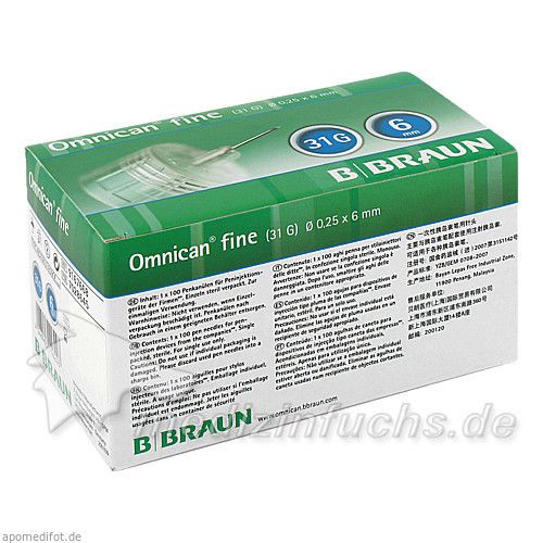 OMNICAN fine Pen-Kanüle G31 0.25X6mm, 100 ST