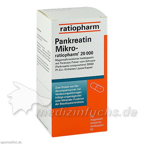 Pankreatin Mikro-ratiopharm 20000, 100 ST