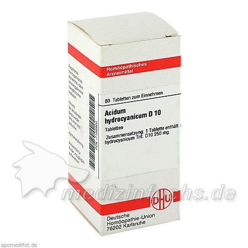 ACIDUM HYDROCYANIC D10, 80 ST
