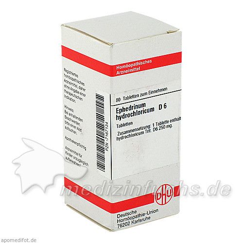 EPHEDRINUM HYDROCHLO D 6, 80 ST