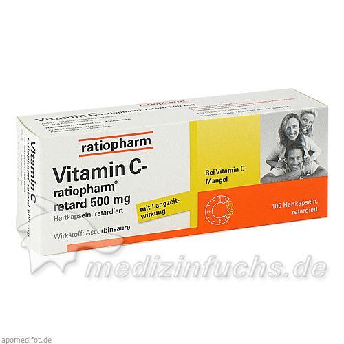 VITAMIN C ratiopharm retard 500 mg Kapseln, 100 ST