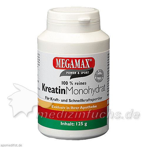 Kreatin Monohydrat 100% MEGAMAX, 125 G