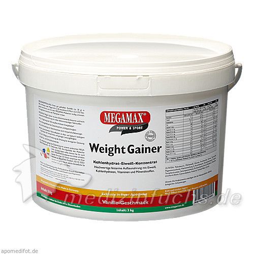 WEIGHT GAINER Megamax Vanille Pulver, 3000 G