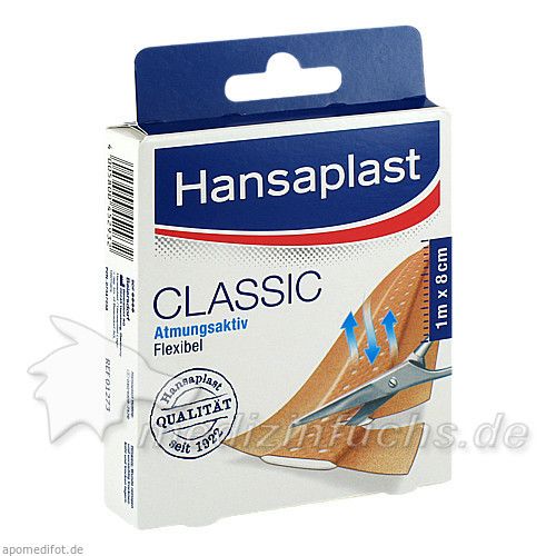 Hansaplast CLASSIC 1mx8cm 1273, 1 ST