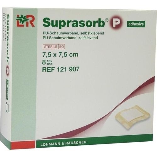 Suprasorb P PU-Schaum seblstkl. 7.5x7.5cm, 8 ST