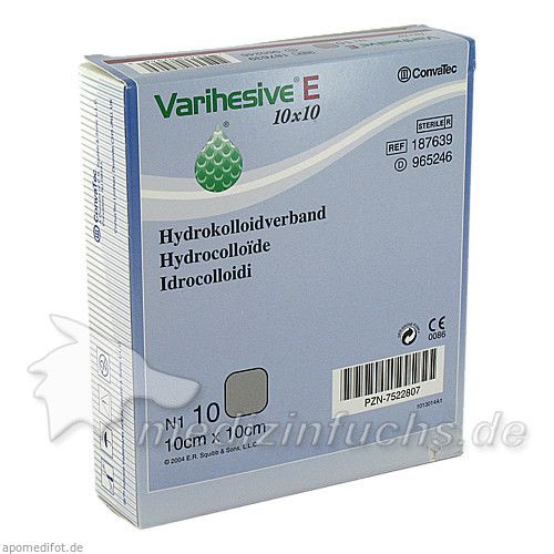 VARIHESIVE E 10x10 cm HKV hydroaktiv, 10 ST