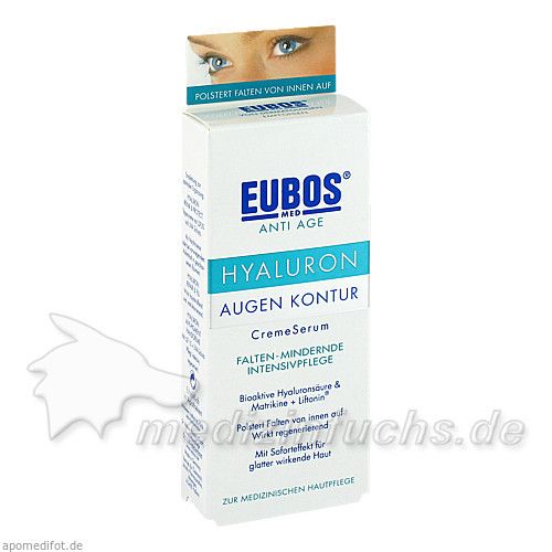 EUBOS Sensitive Hyaluron Augen Kontur CremeSerum, 15 ML