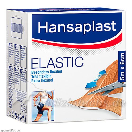 Hansaplast Elastic 5mX6CM, 1 ST