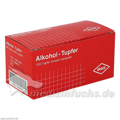 Alkoholtupfer Draco einzeln verpackt, 100 ST